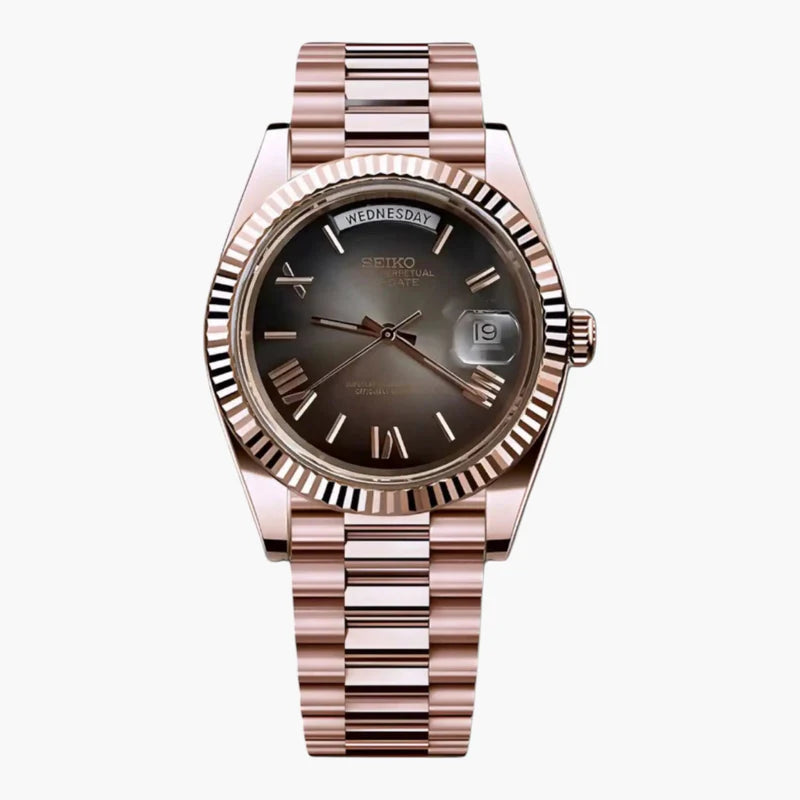 Seiko Day-Date Chocolate Roséguld